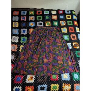 Vintage Midi Skirt Kelly Stevens Colorful Geometric Pattern Large Made in‎ USA